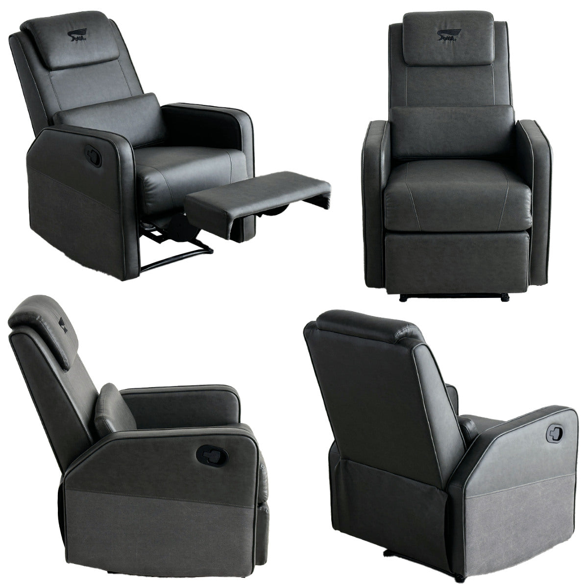 ソファ 1人掛け リクライニング 幅70cm 座面高47cm リクライナーソファ