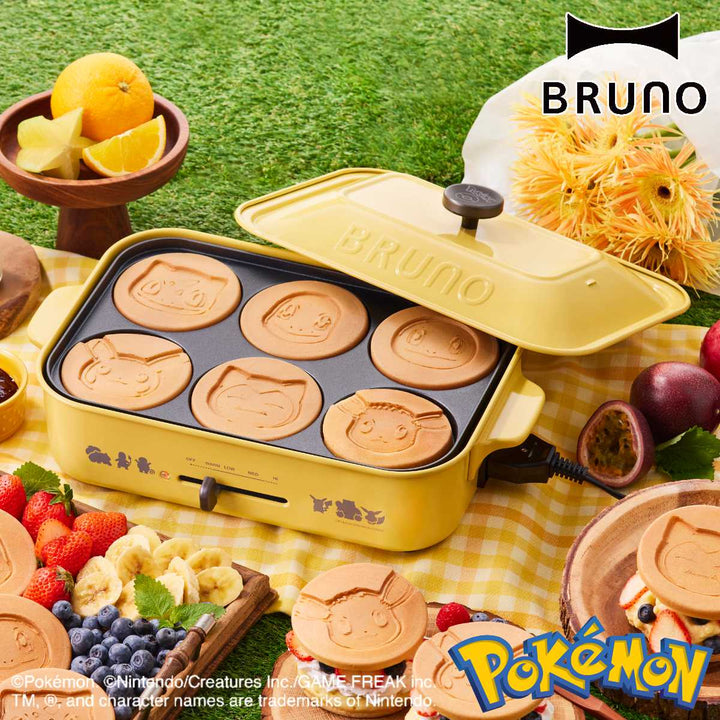 BRUNOコンパクトホットプレートPOKEMONたこ焼きプレート付き蓋付き