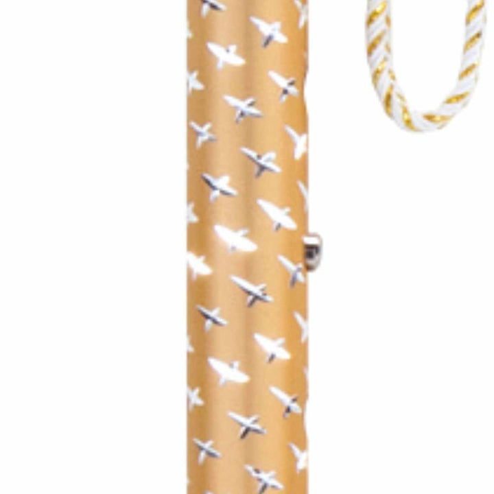 杖伸縮クロスカットクロスゴールド歩行補助キラキラ