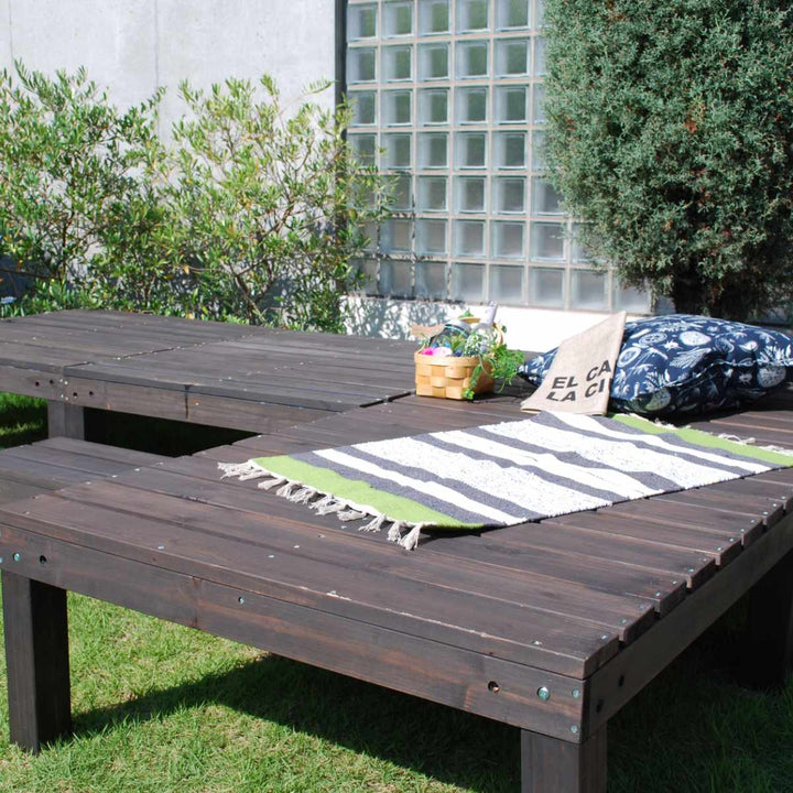 ウッドデッキユニットウッドデッキアルモニー90×90cm2個組ステップ付