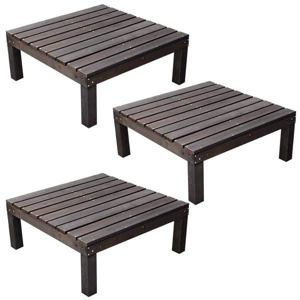 ウッドデッキユニットウッドデッキアルモニー90×90cm3個組