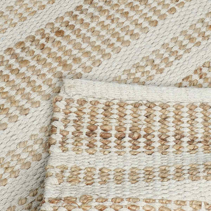 ラグジュートラグ140×200cmボーダーホットカーペット対応