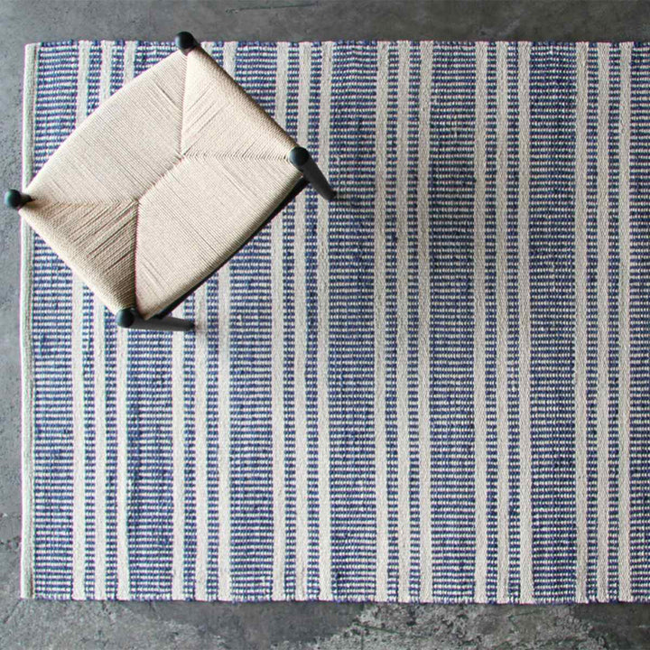 ラグジュートラグ140×200cmボーダーホットカーペット対応