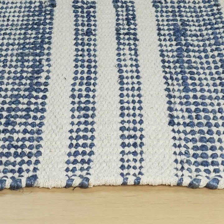 ラグジュートラグ160×230cmボーダーホットカーペット対応