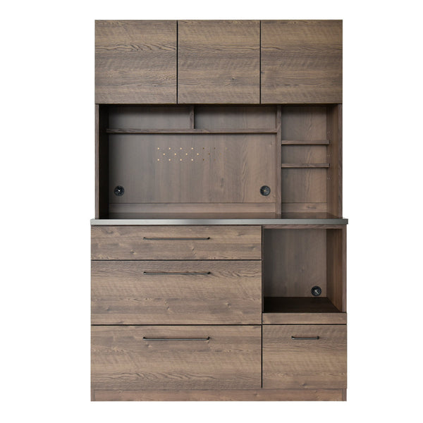 キッチンボード幅120cm高さ180cm特殊鋼板日本製完成品グラーデ