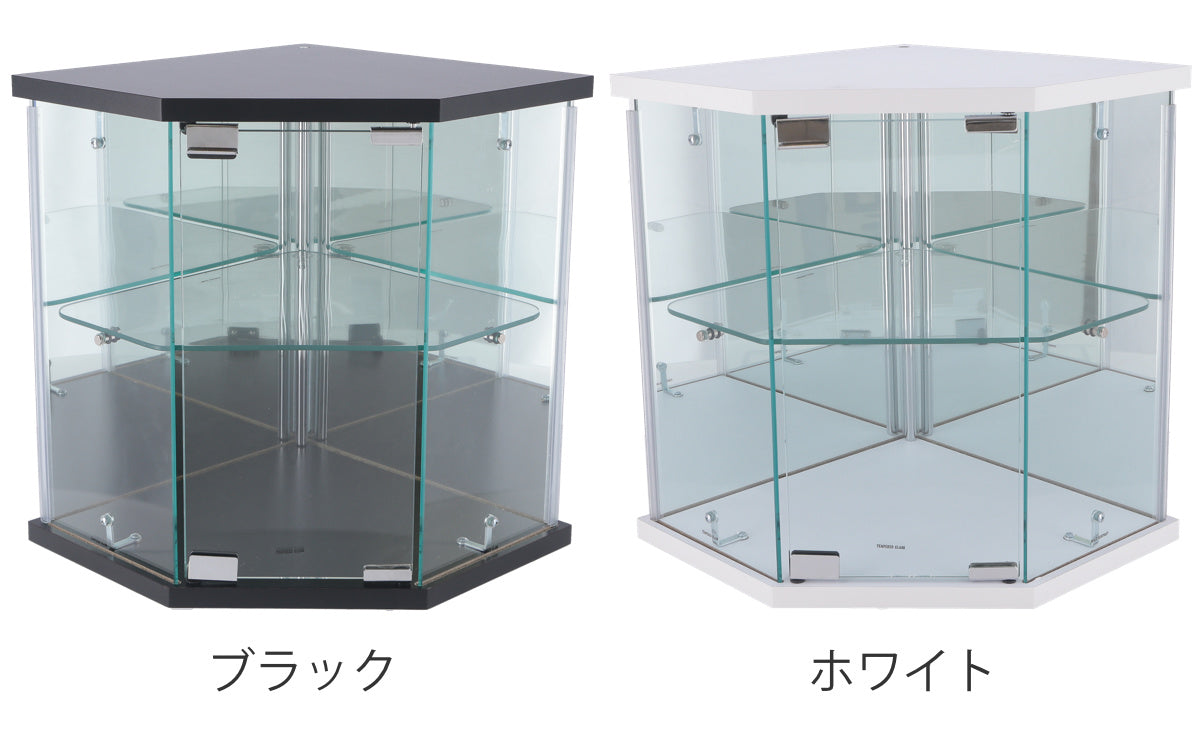 コレクションケース ガラス コーナー型 五角形 背面ミラー – ハウジー