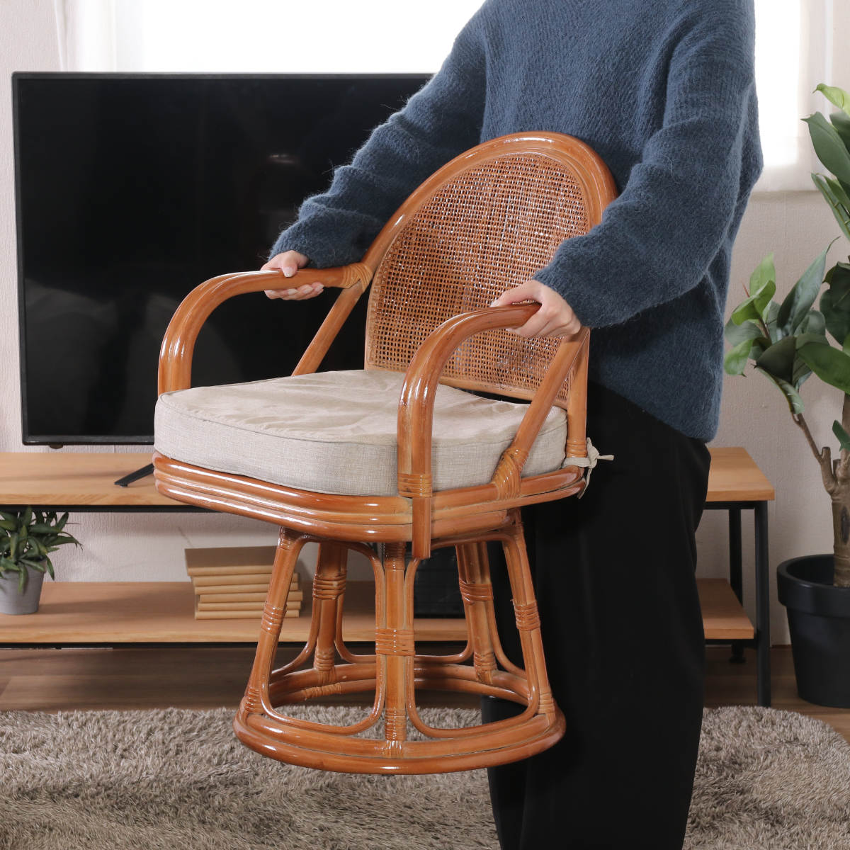 タモ材　座椅子　回転　高級家具　昭和レトロ　アンティーク　希少 タモ材 座椅子 回転 高級家具 昭和レトロ アンティーク 希少