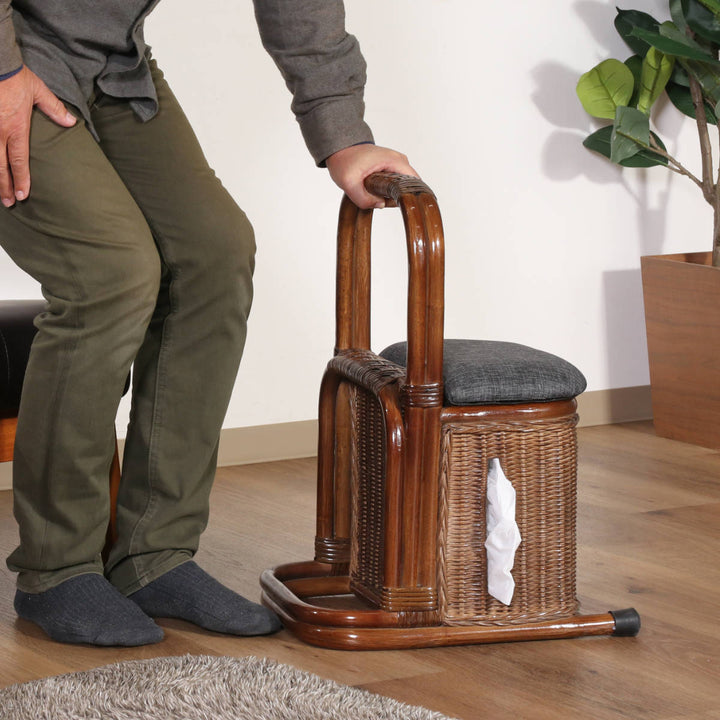 手すりつかまり収納ステッキラタン立ち上がり補助