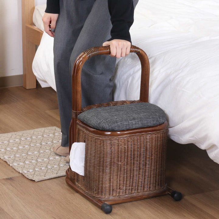 手すりつかまり収納ステッキラタン立ち上がり補助