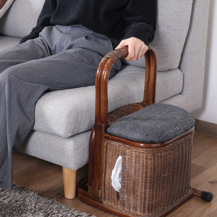 手すりつかまり収納ステッキラタン立ち上がり補助