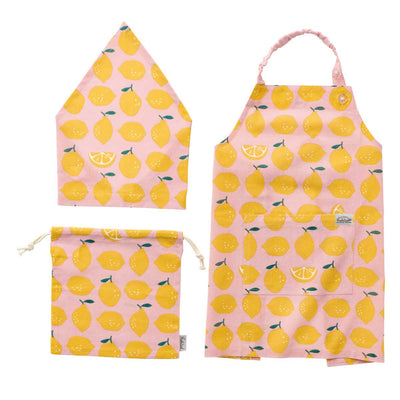 エプロン サンレモン キッズエプロン 3点セット