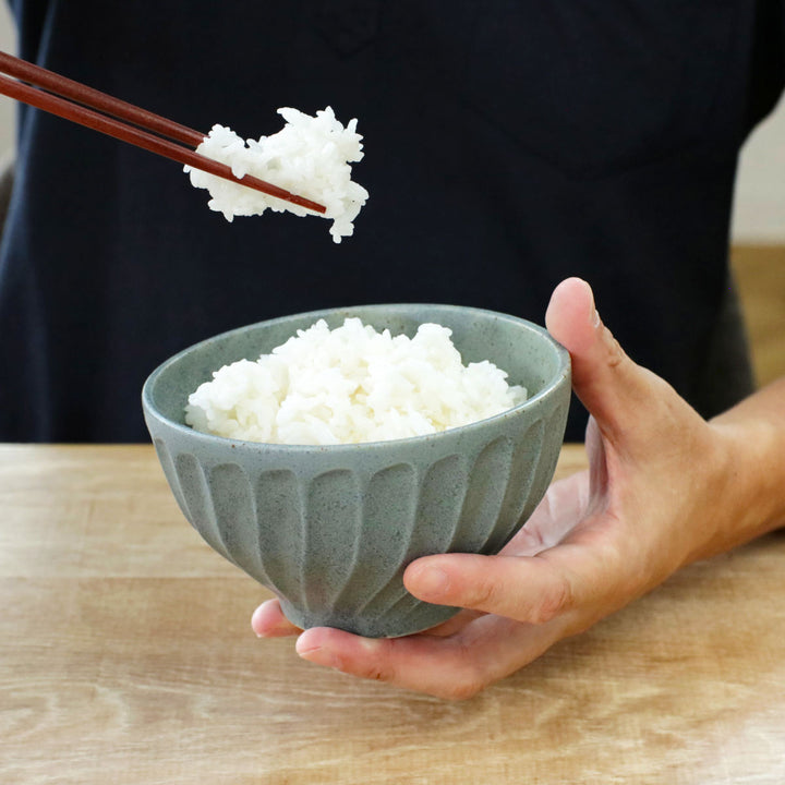 飯碗豆皿ペアセットグラッテ磁器美濃焼