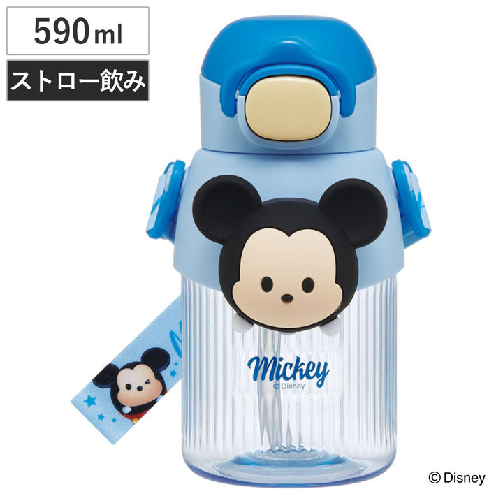 水筒590mlマスコットストローボトルツムツムミッキー