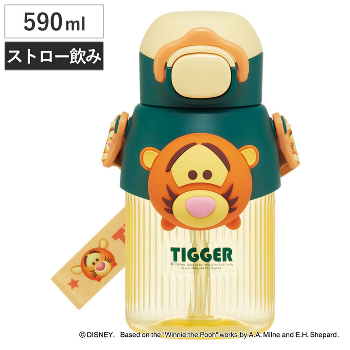 水筒590mlマスコットストローボトルツムツムティガー