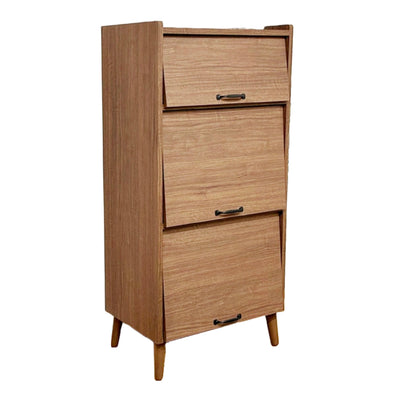 キャビネット 幅60cm 3段 フラップ扉 日本製