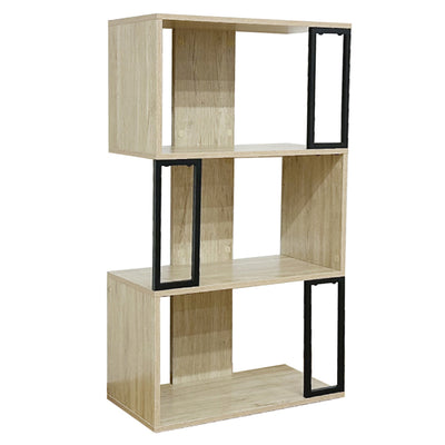 ディスプレイラック 幅60cm 3段 S字 木製 アイアン