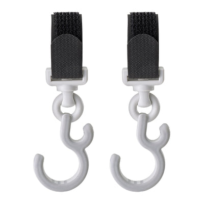 フック ベビーカー用 ダブルフック 同色2個入り ベルト式 滑り止め