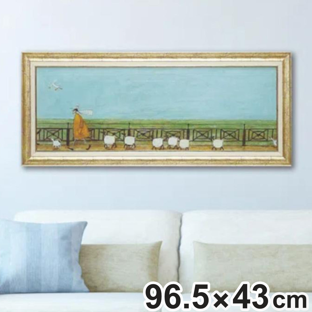 アートパネル サムトフト 『ひつじ達と散歩』 96.5×43cm – ハウジー