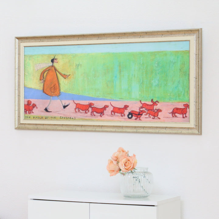 アートパネルサムトフト『ソーセージ大行進』94.5×46.5cm