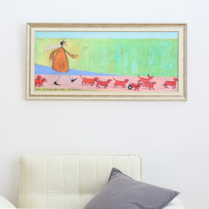 アートパネルサムトフト『ソーセージ大行進』94.5×46.5cm