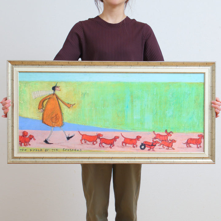 アートパネルサムトフト『ソーセージ大行進』94.5×46.5cm