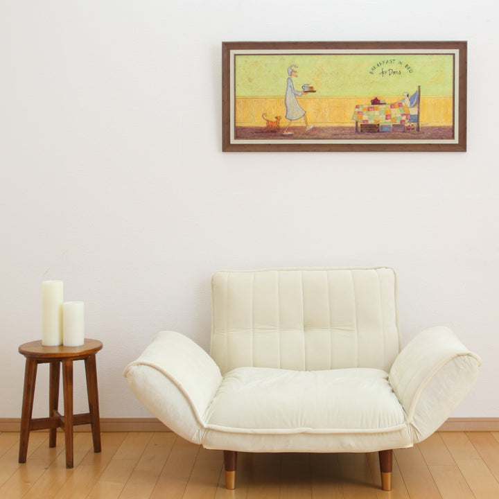 アートパネルサムトフト『ドリスとベッドで朝食』94.5×43cm