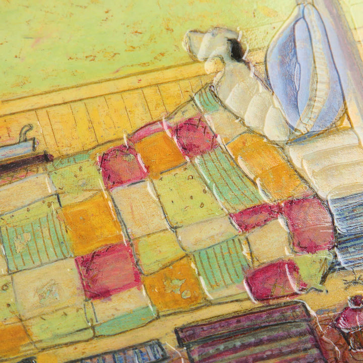 アートパネルサムトフト『ドリスとベッドで朝食』94.5×43cm