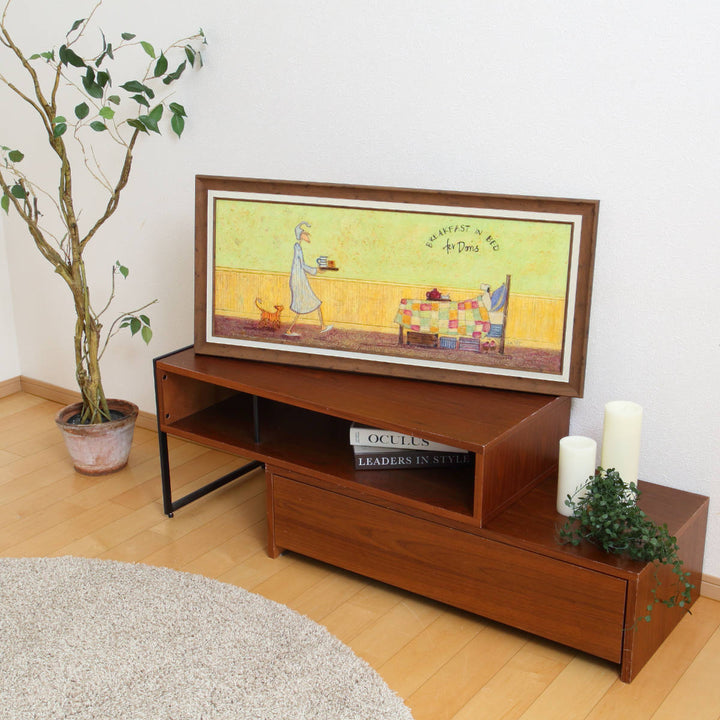 アートパネルサムトフト『ドリスとベッドで朝食』94.5×43cm