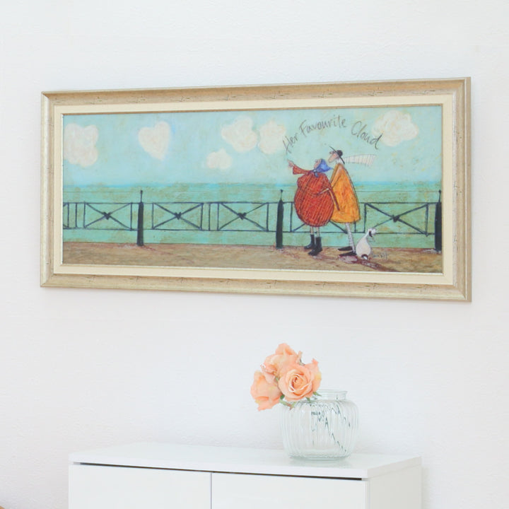 アートパネルサムトフト『彼女の好きなハート雲』94.5×43cm