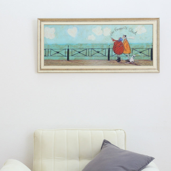 アートパネルサムトフト『彼女の好きなハート雲』94.5×43cm