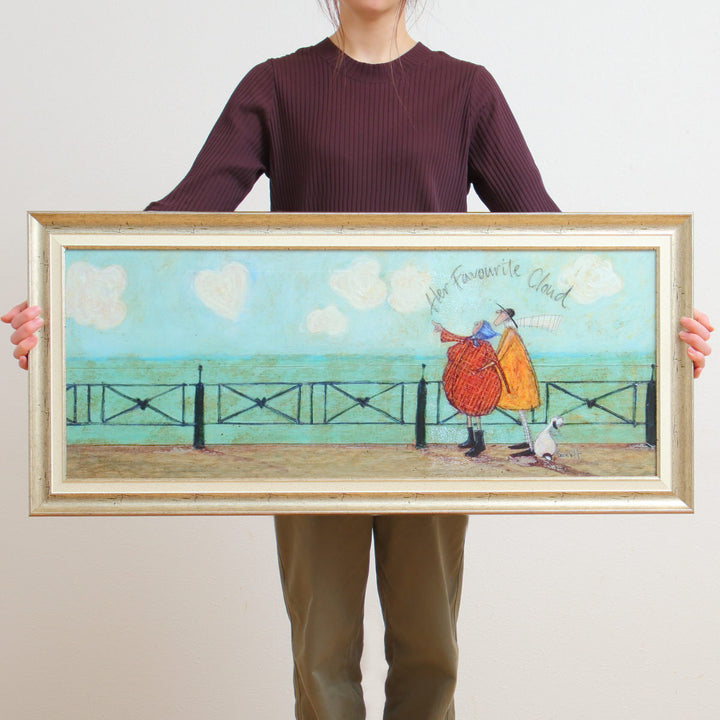 アートパネルサムトフト『彼女の好きなハート雲』94.5×43cm