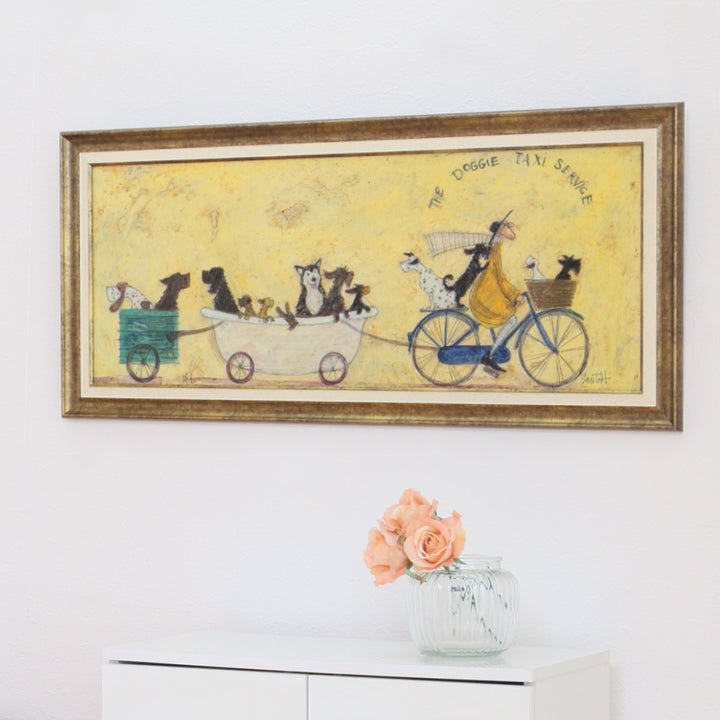 アートパネルサムトフト『いぬタクシー』94.5×43cm