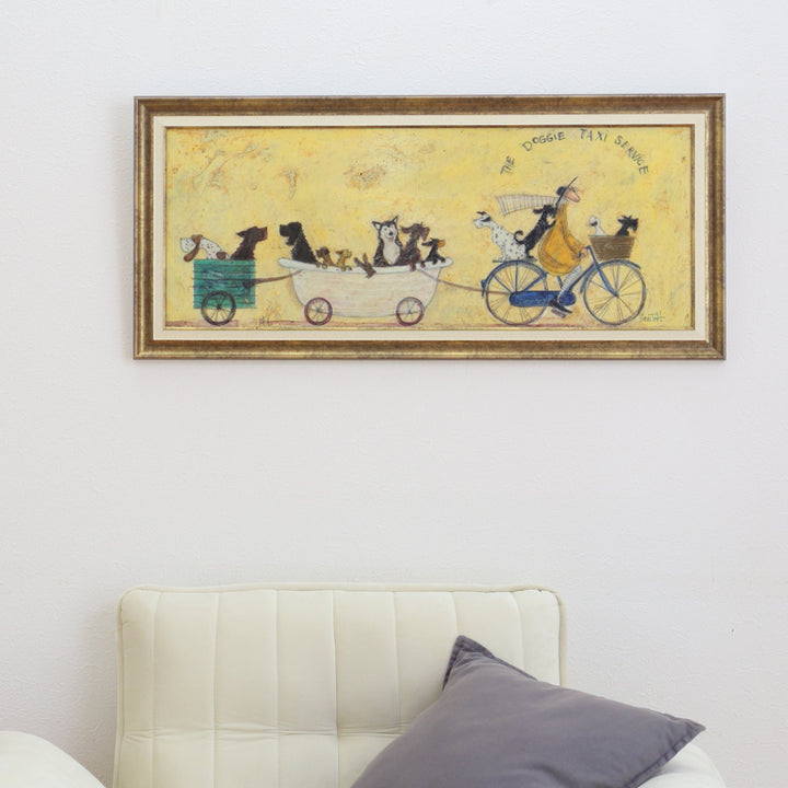 アートパネルサムトフト『いぬタクシー』94.5×43cm