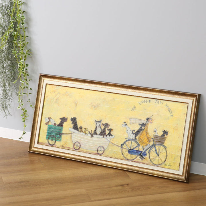 アートパネルサムトフト『いぬタクシー』94.5×43cm