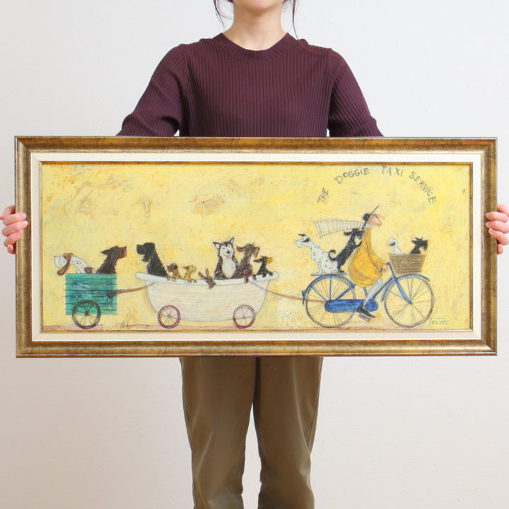 アートパネルサムトフト『いぬタクシー』94.5×43cm