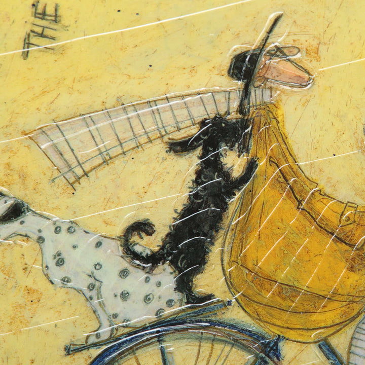 アートパネルサムトフト『いぬタクシー』94.5×43cm