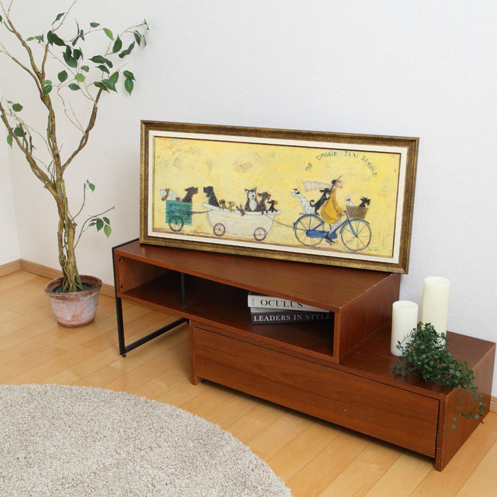 アートパネルサムトフト『いぬタクシー』94.5×43cm