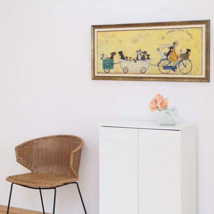 アートパネルサムトフト『いぬタクシー』94.5×43cm