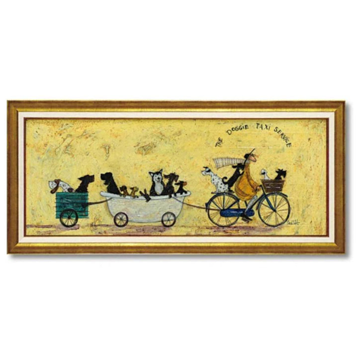 アートパネルサムトフト『いぬタクシー』94.5×43cm