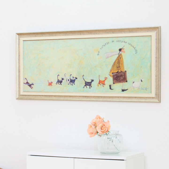 アートパネルサムトフト『いわしサンドスーツケース』94.5×43cm