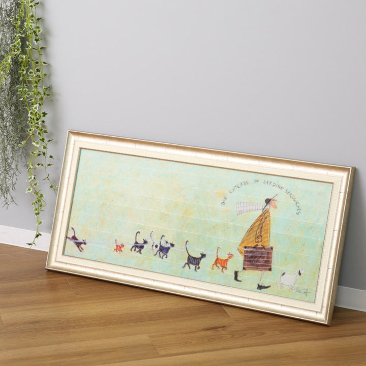 アートパネルサムトフト『いわしサンドスーツケース』94.5×43cm