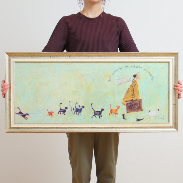 アートパネルサムトフト『いわしサンドスーツケース』94.5×43cm