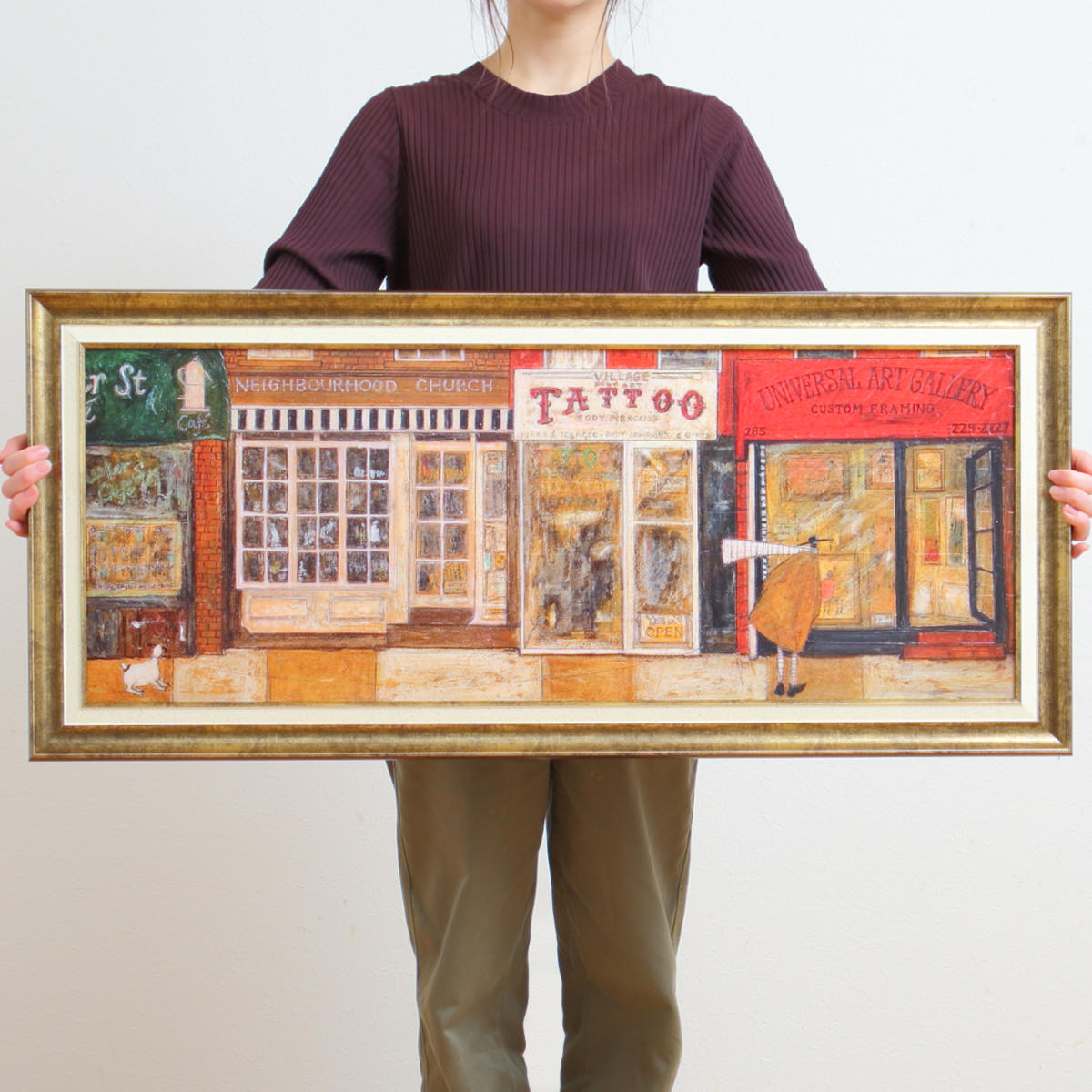 「あなたの住む街角で」 サムトフト アートパネル sam toft 絵画 アートパネル サムトフト 『あなたの住む街角で』 94.5×43cm – ハウジー