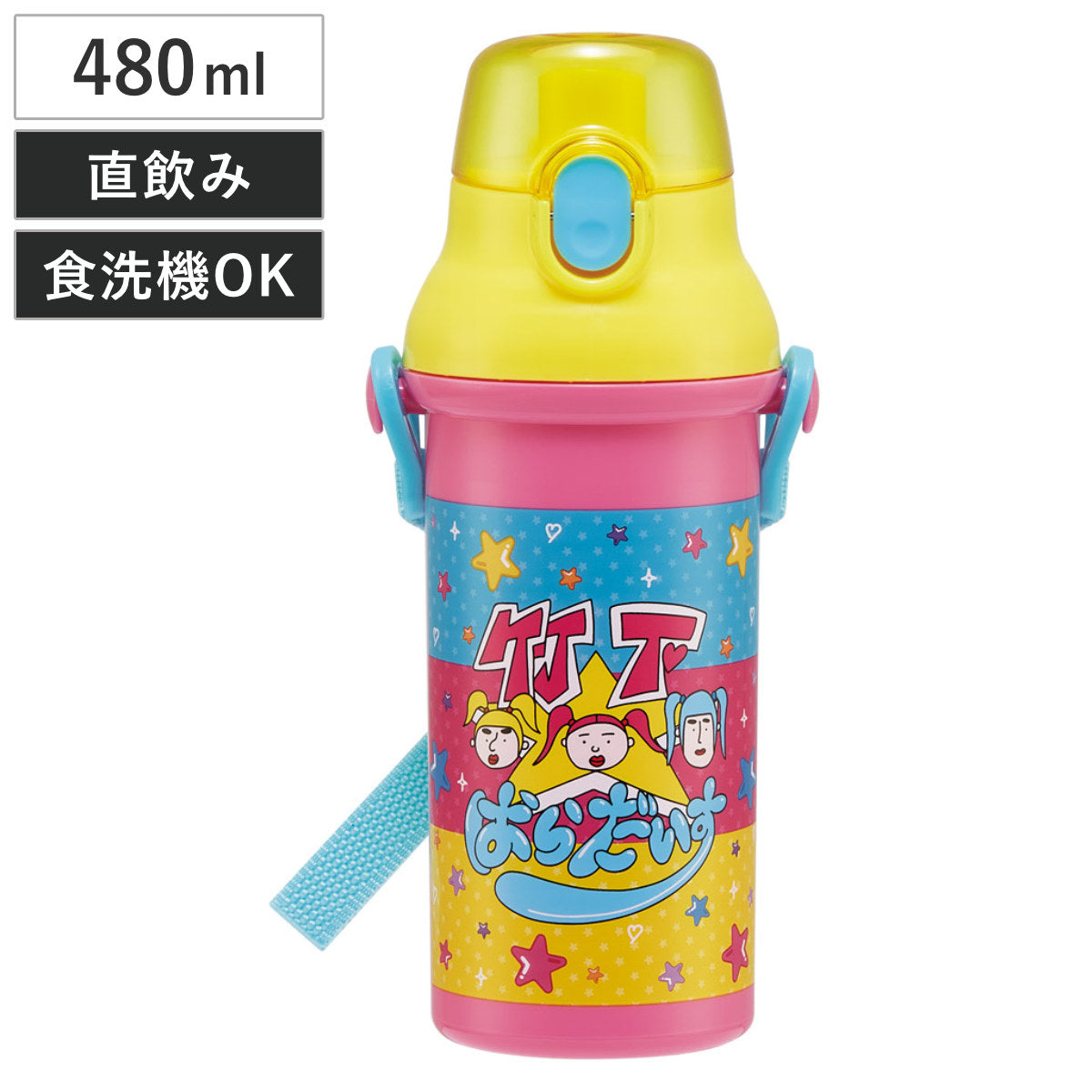 水筒 480ml 抗菌直飲プラボトル 竹下☆ぱらだいす – ハウジー