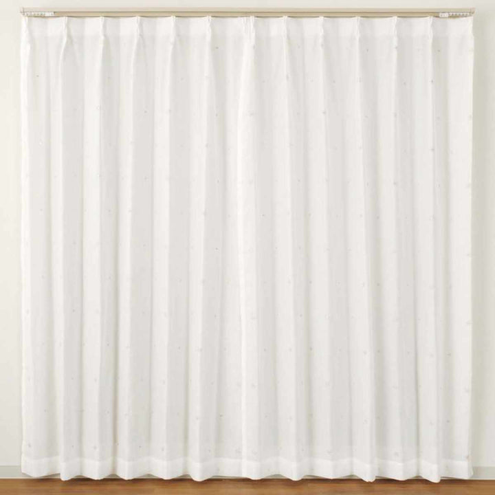 レースカーテンUVカットミラーレースセフィ100×133～198cm2枚省エネベージュ