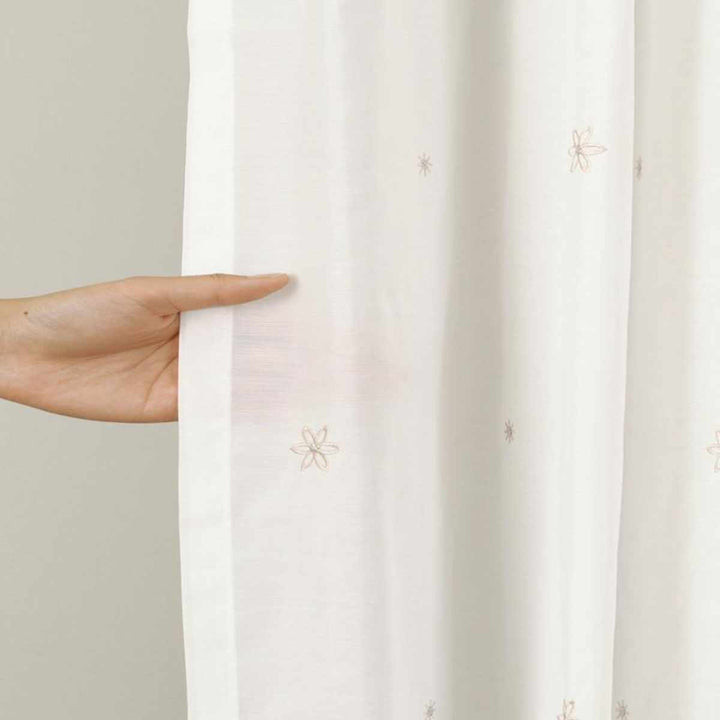 レースカーテンUVカットミラーレースセフィ100×133～198cm2枚省エネベージュ