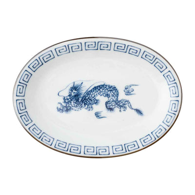 餃子皿 19.5cm レトロ中華 磁器