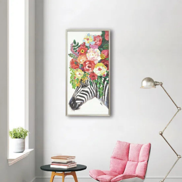 アートパネルオイルペイントアート『サバンナカーニバル』53×103cm