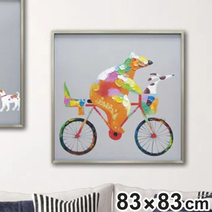 アートパネルオイルペイントアート『タンデム』83×83cm