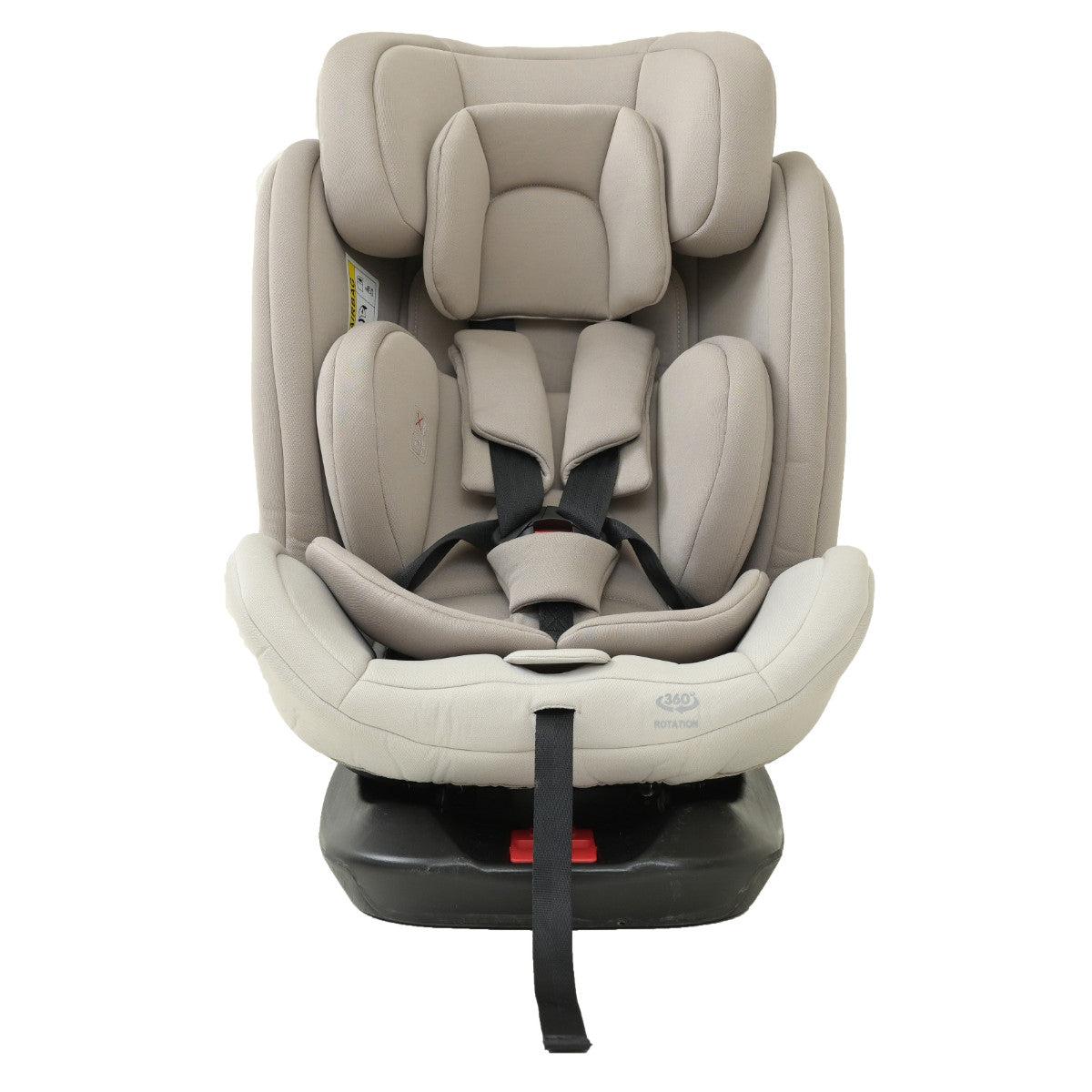 チャイルドシート ISOFIX 回転式 身長 40cm～150cm 対応 リクライニング付き - グレージュ